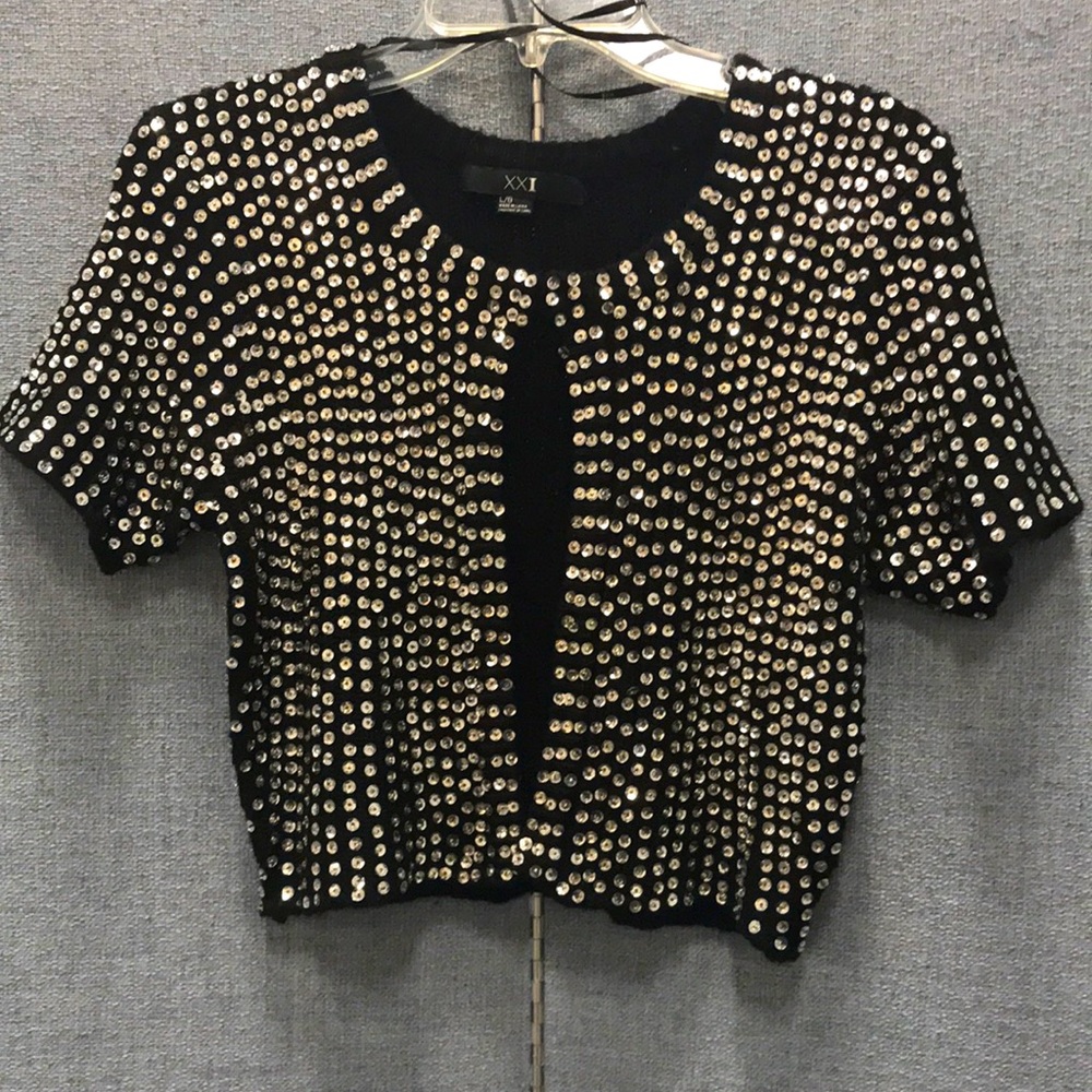Sequin Sweater Jacket - Picture 2 of 7